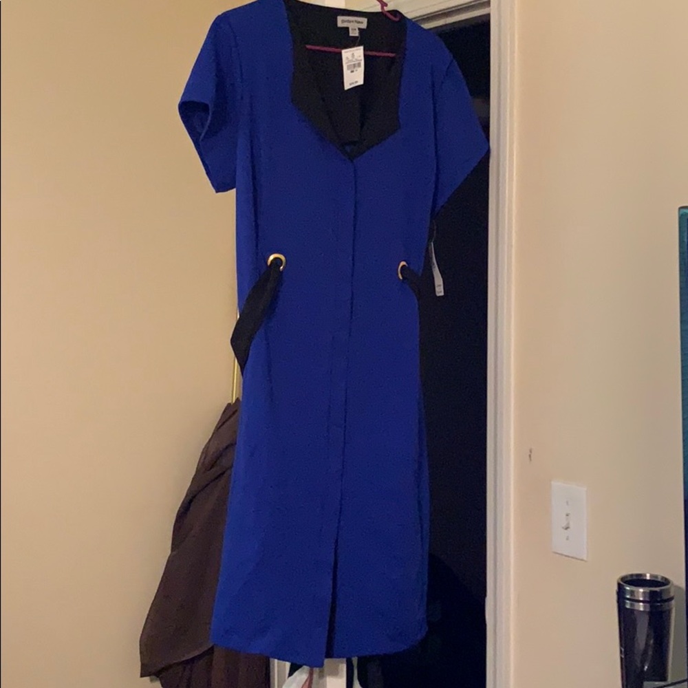 Plus size blue dress